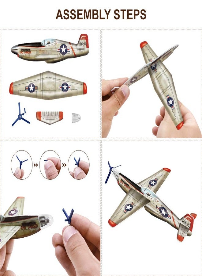 مجموعة جوي جوجو المكونة من 24 طائرة شراعية حربية، طائرة شراعية لعبة، 6 تصاميم مختلفة، هدايا حفلات للأطفال، سهلة التركيب، طائرات عيد الحب، هدايا حفلات أعياد الميلاد، جوائز الكرنفال - Image 4